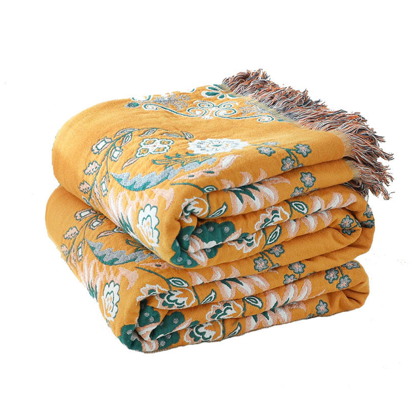 Sunsecca Woven Throw — Golden Meadow
