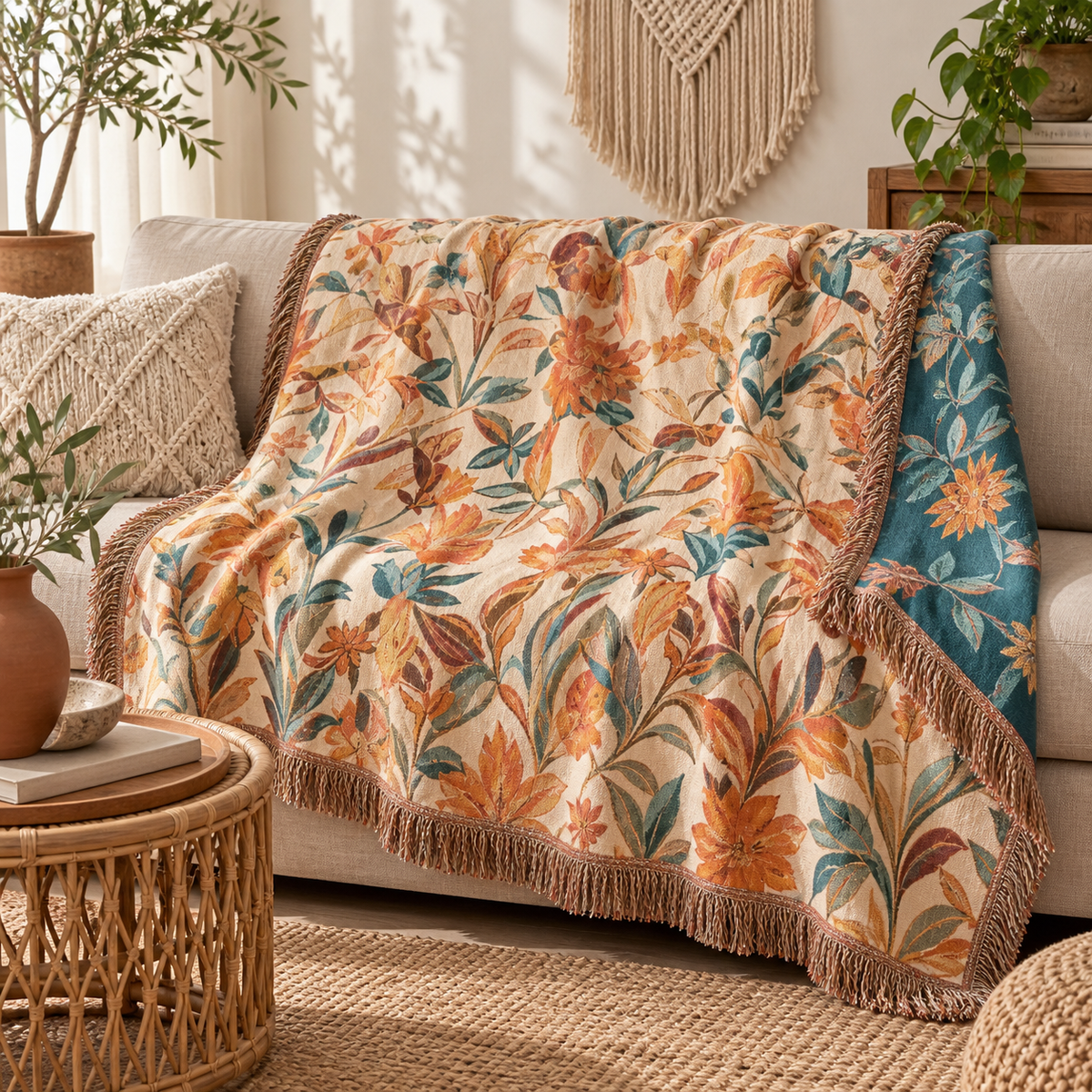 Sunsecca Woven Throw — Amber Lily