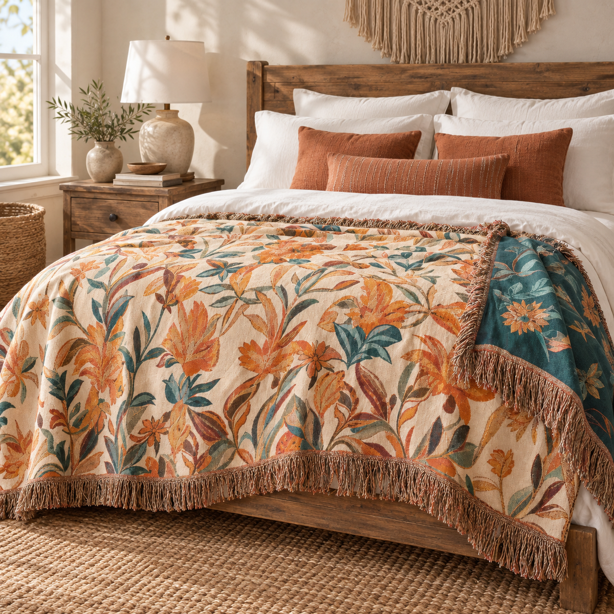 Sunsecca Woven Throw — Amber Lily