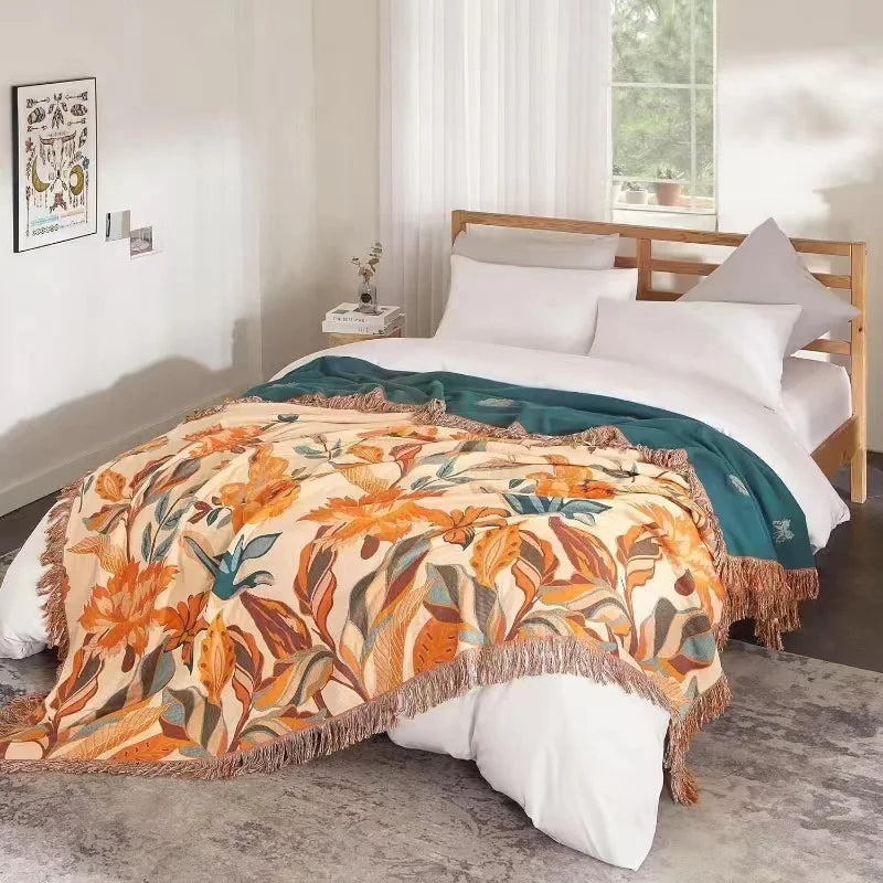 Sunsecca Woven Throw — Tulip Amber