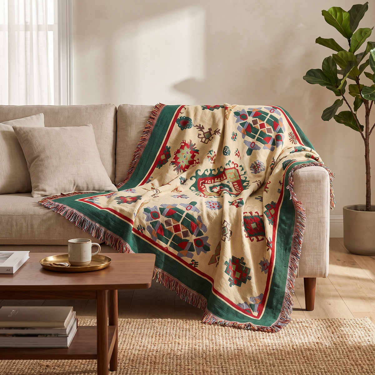 Sunsecca Woven Throw — Mosaic