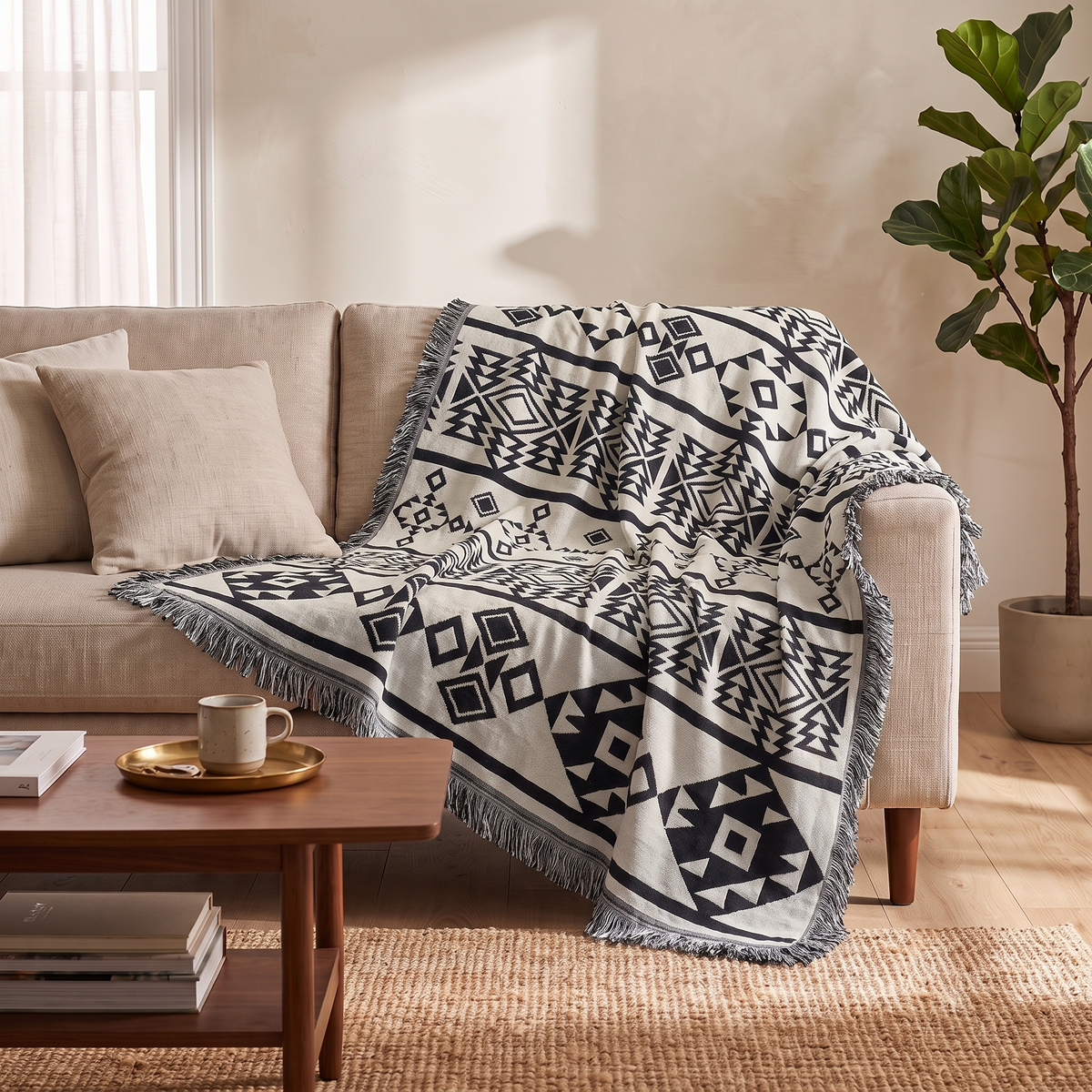 Sunsecca Woven Throw — Mosaic