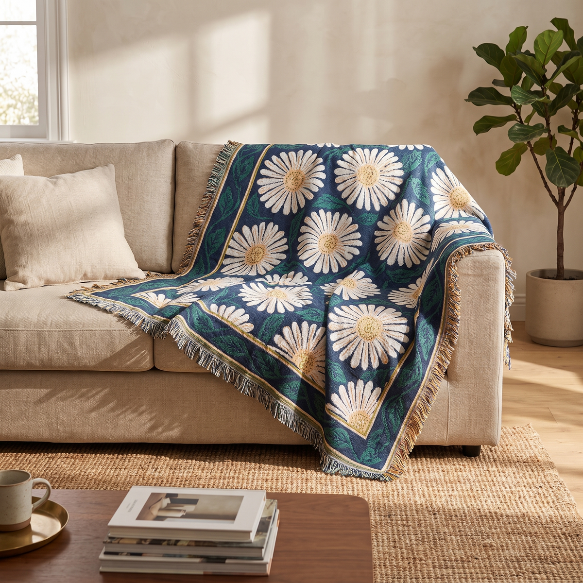 Sunsecca Woven Throw — Mosaic