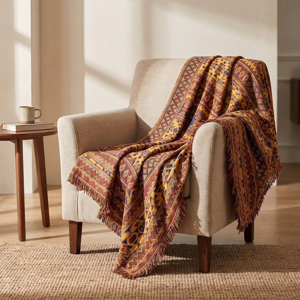 Sunsecca Woven Throw — Mosaic