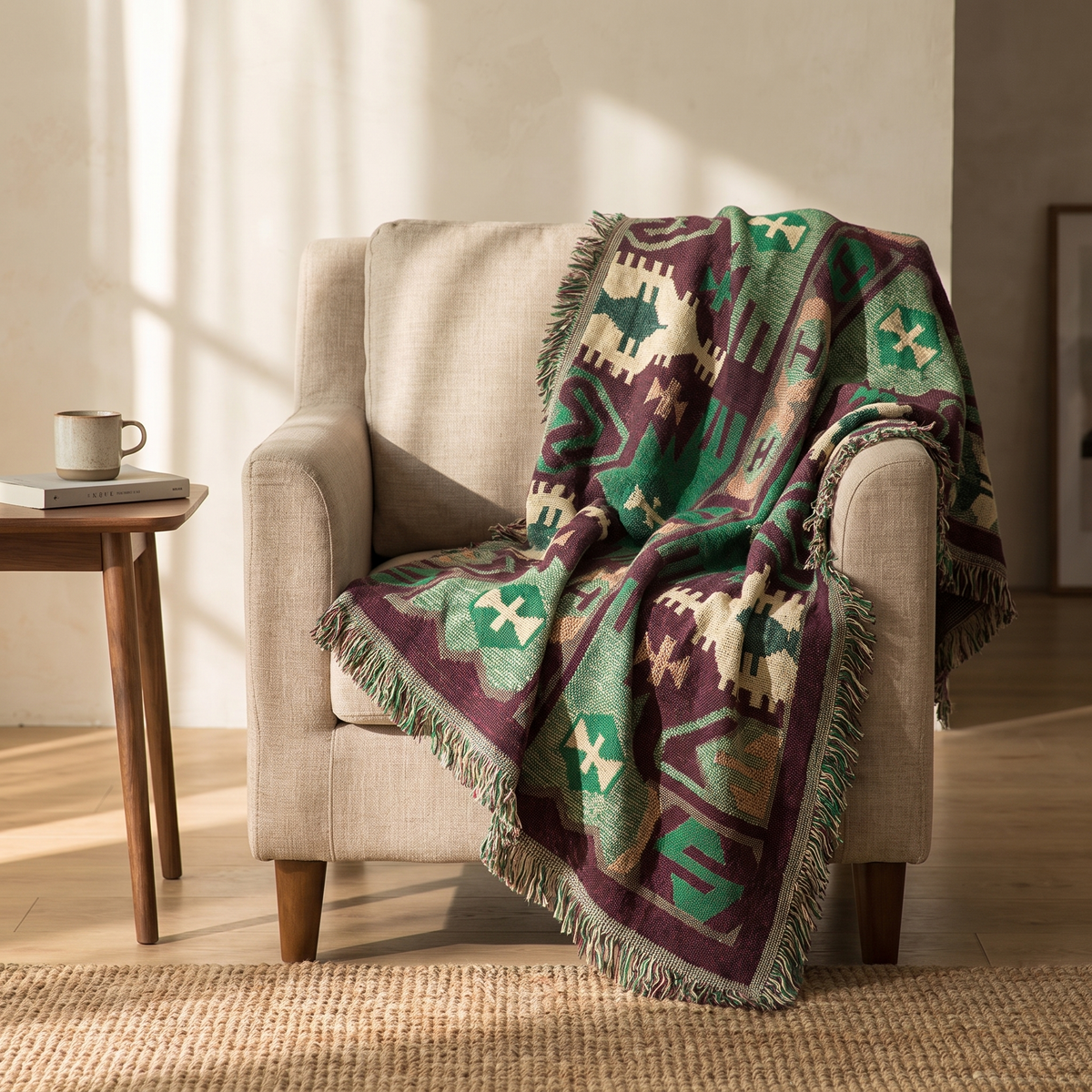 Sunsecca Woven Throw — Mosaic