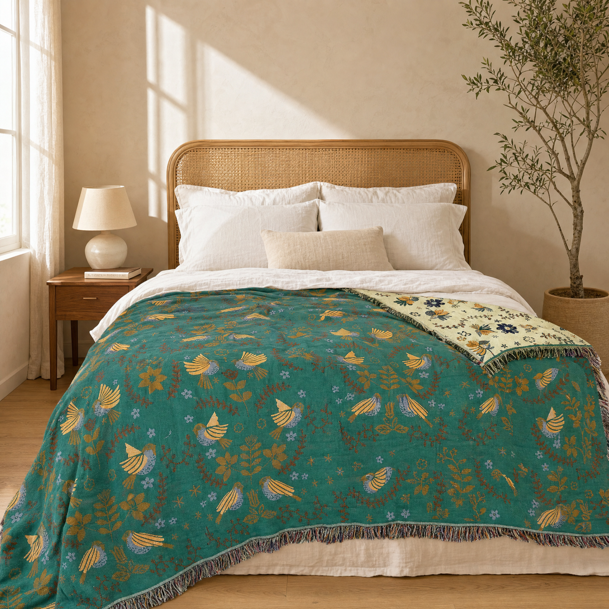 Sunsecca Woven Throw — Sage Aviary