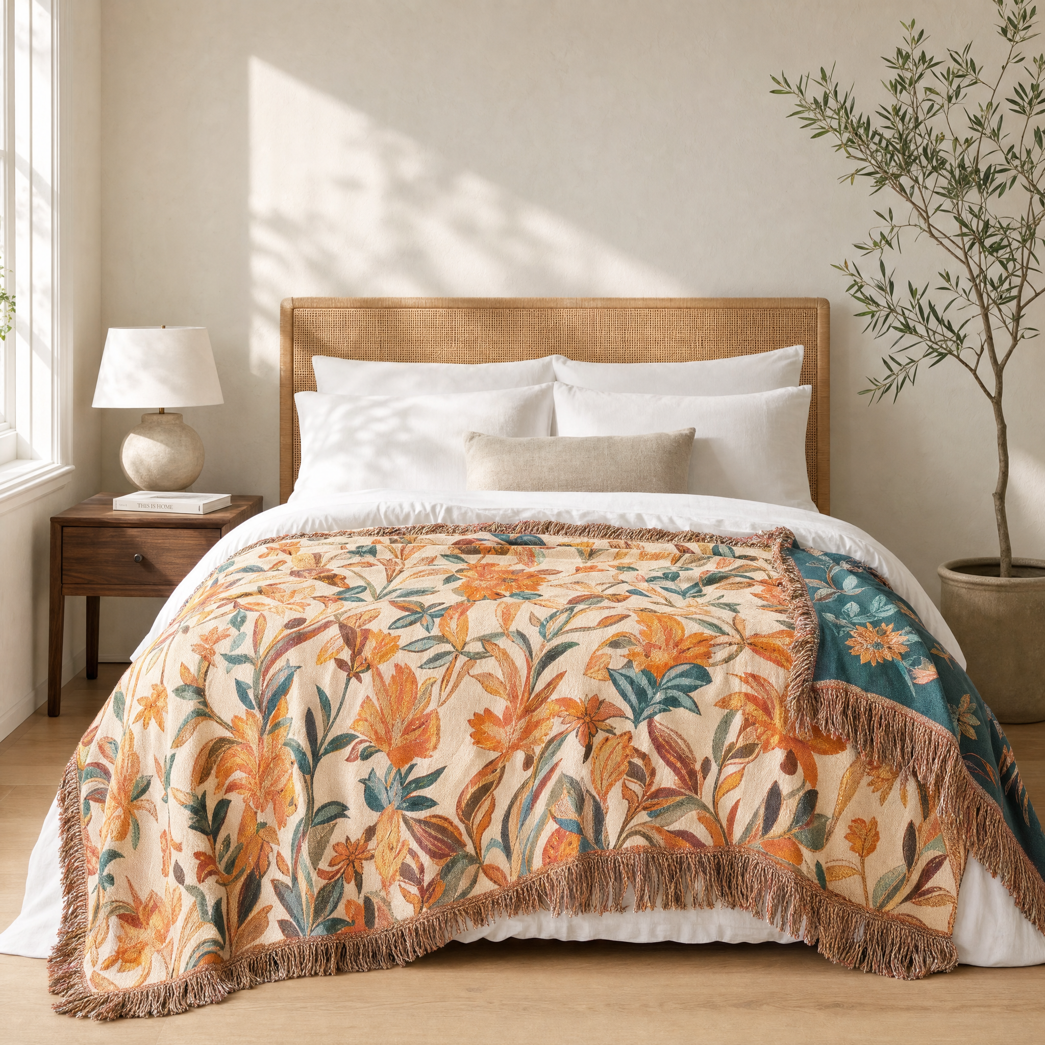 Sunsecca Woven Throw — Tulip Amber